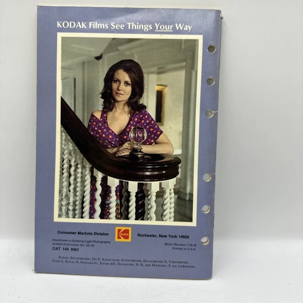 Adventures In Existing -Light Photography By Kodak Paperback Advanced AC 44 1976